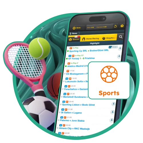 Access sports betting with more than 40 different sports to choose from.